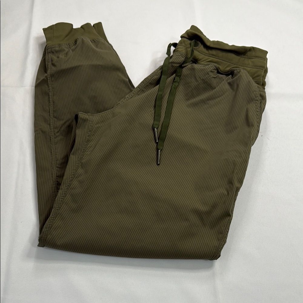 ZYIA Green Elastic Waist Joggers with Cuffed Ankles